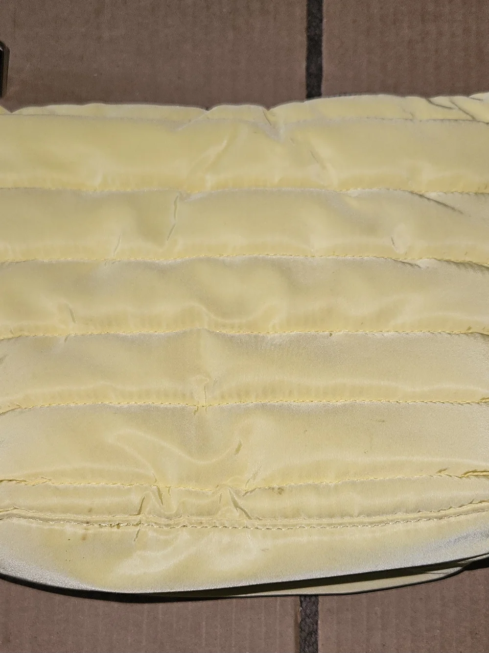 Steve Madden Yellow Quilted Nylon North Crossbody Bag Puffer Purse